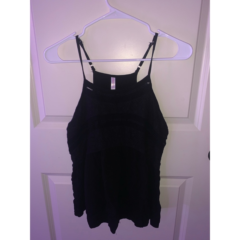 racer back black tank top
